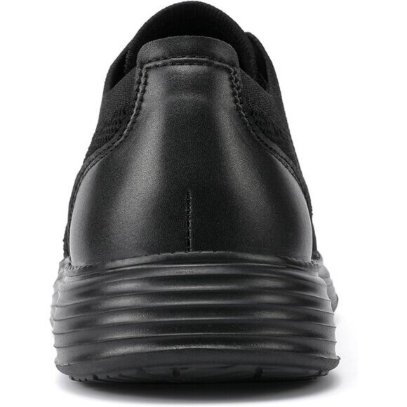 ⚡VILOCY Men's All Black Fashion Business Comfortable Breathable Dress Sneaker - Picture 6 of 9